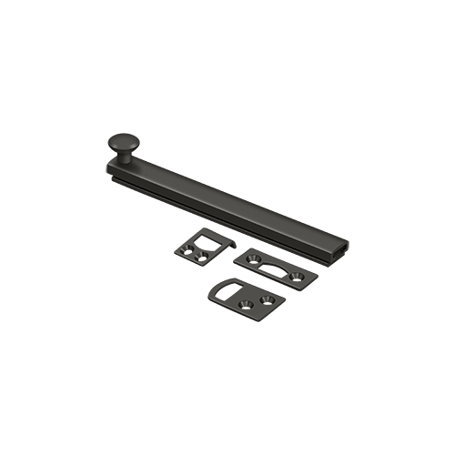 Deltana 6" surface bolt (152mm) Concealed Screw Oiled Rubbed Bronze 6SBCS10B