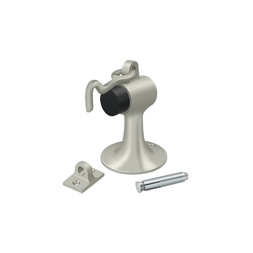 Deltana Cement Floor Mount Bumper with Holder- Brushed Nickel DSF444U15
