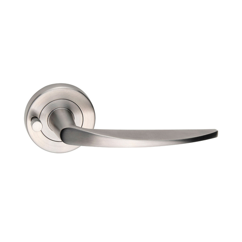 Dormakaba Coastal Door Handle Lever on Round Rose Privacy SSS 4300/25PSSS