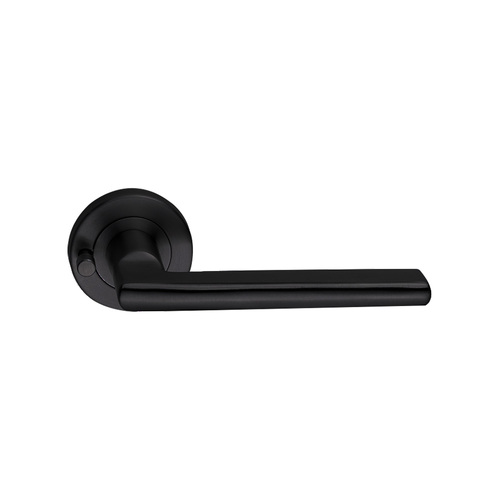 Dormakaba Urban Round Privacy Door Handle Leverset 53mm Rose Black 4300/27TPBLK