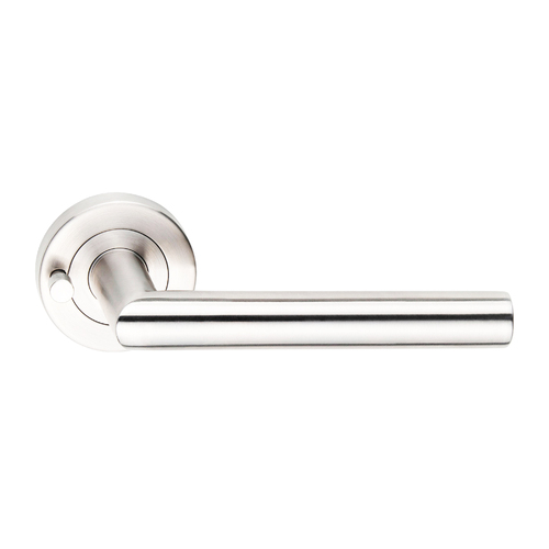 Dormakaba Urban Round Rose Privacy Door Handle Leverset Polished Stainless Steel 4300/80TPPSS