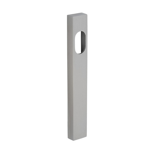 Dormakaba Narrow Exterior Square End Plate with Cylinder Hole Satin Stainless Steel 6410SSS