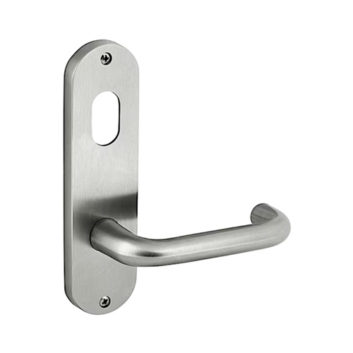 Dormakaba Door Handle Lever Round Plate Cylinder Hole Visible Fix Satin Stainless Steel 6701/70SSS