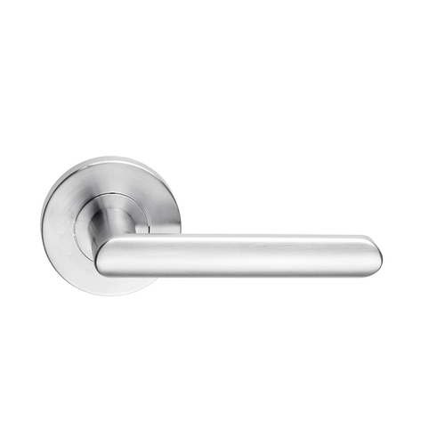 Dormakaba Vision Round Passage Door Handle Leverset 65mm Rose Satin Chrome 8600/16SX