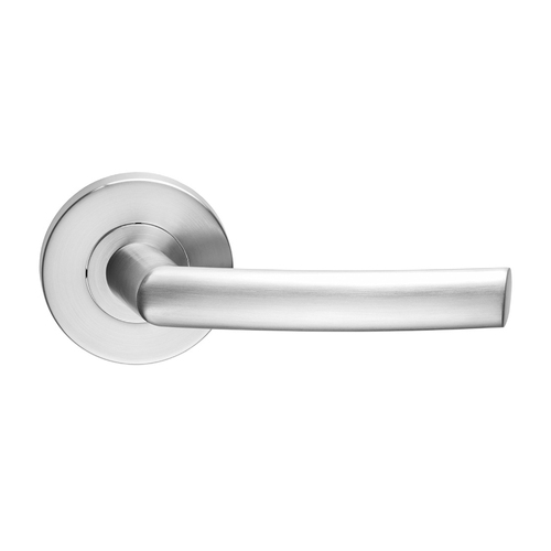 Dormakaba Vision Round Passage Door Handle Leverset 65mm Rose Satin Chrome 8600/28SX