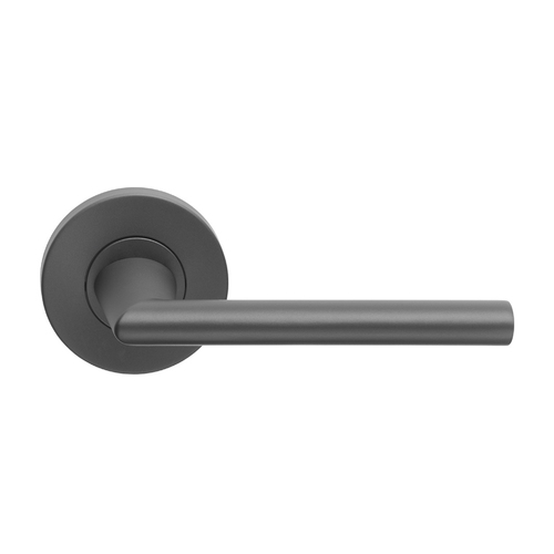 Dormakaba Vision Round Passage Door Handle Leverset 65mm Rose Black 8600/8BLK