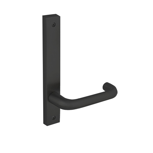 Dormakaba Door Lever on Narrow Style Square End Plate Visible Fix Satin Matt Black 6406/30GTC6H