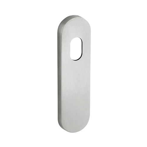 Dorma External Plain Plate Concealed Fix with Cylinder Hole Satin Stainless Steel 6710