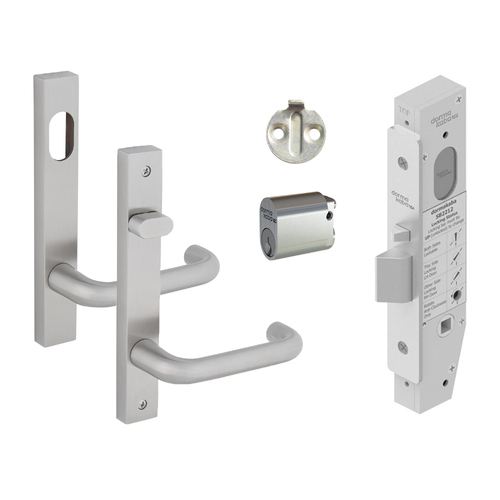 Dormakaba Entrance Kit Lockpack 23mm Backset Keyed to Differ Stainless Steel SB2212KIT04SSKD