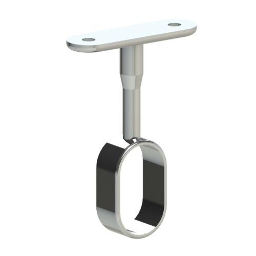 Emro Oval Tube Centre Hanging Support Polypack 15mmx30mm Chrome Pack of 10 314CPPP