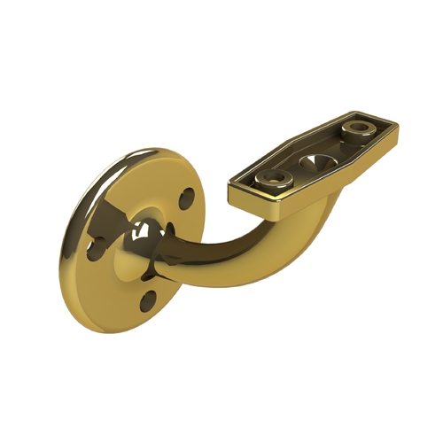 Emro Stair Hand Rail Bracket Conventional Visible Fix 60mm Gold Plated 440GPPP 