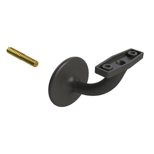 Emro Stair Hand Rail Bracket Centre 60mm Matt Monument Powder Coated  442MMPP