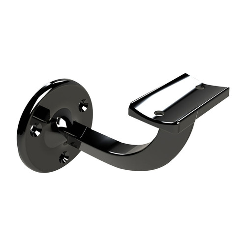 Emro Stair Hand Rail Bracket Extended Visible Fix 80mm Gloss Black 444GBLPP