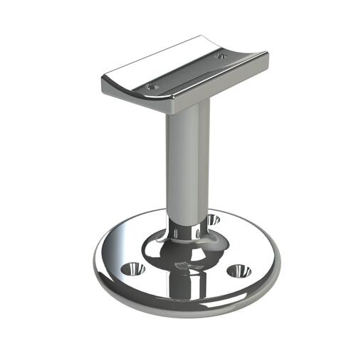 Emro Straight Stair Rail Bracket Visible Fix 60mm Polished Chrome 445CP