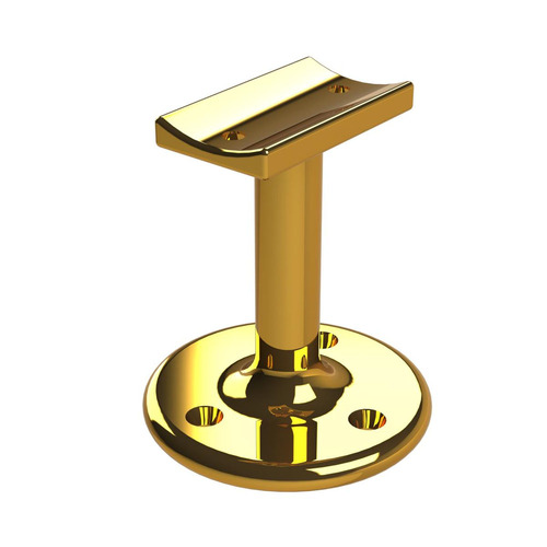 Emro Straight Stair Rail Bracket Visible Fix 60mm Gold Plated 445GPPP