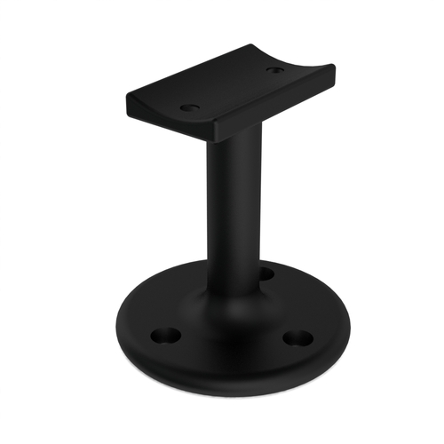 Emro Straight Stair Rail Bracket Visible Fix 60mm Matt Black 445MBLPP