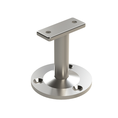 Emro Straight Exposed Bracket Flat Top Brushed Stainless Steel SS445FT
