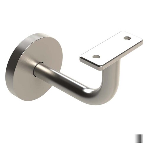 Emro Extended Concealed Bracket Flat Top with Cover Plate Brushed Stainless Steel SS80FT