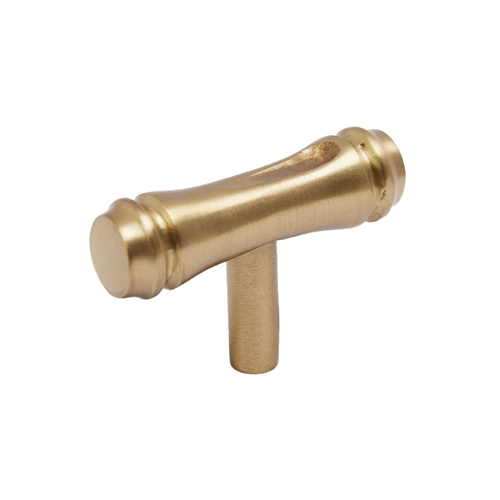 Hepburn Bamboo Cabinet T-Bar 49mm Burnished Brass BAMKBB