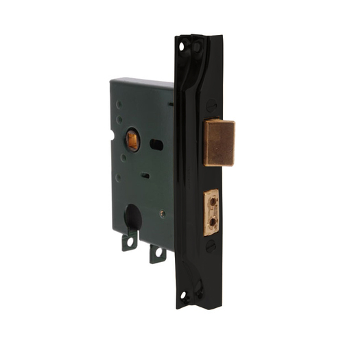 Jacksons Euro Rebated Mortice Lock 60mm with Cylinder Body Matt Black JMC60RBLK