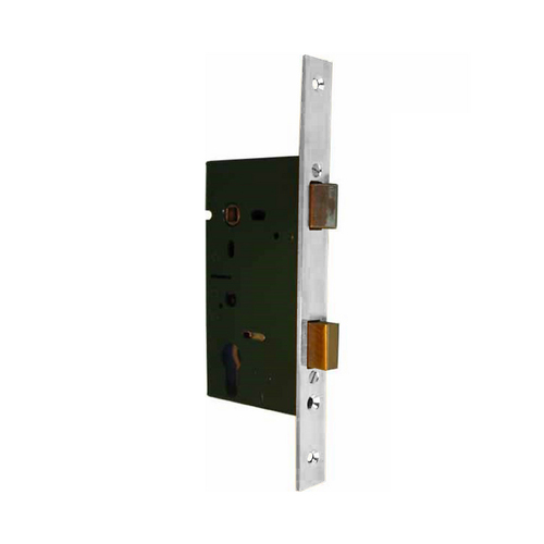 Jacksons Mortice Lock Long Body 60mm with Cylinder Body Satin Chrome JMCL60SC