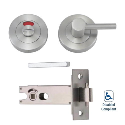 Mappas Sliding Door SDIBSS Disabled Privacy Indicator Bolt Mortice 60mm Backset with anti vandal plate