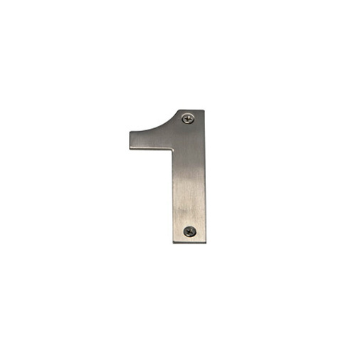 *WHILE SUPPLY LAST* Mappas Door House Number #1 Visible Fix 50mm 304 Grade Stainless Steel SN051