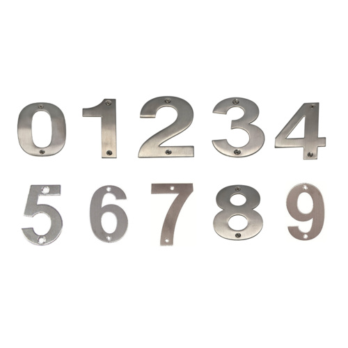 Mappas Door House Number # 0-9 50mm Numeral Visible Fix 304 Grade Stainless Steel