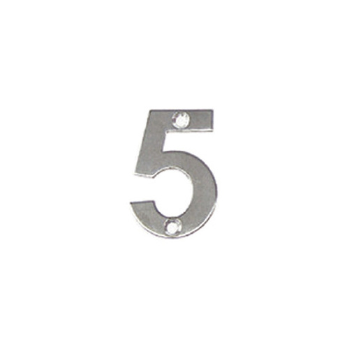 *WHILE SUPPLY LAST* Mappas Door House Number #5 Visible Fix 100mm 304 Grade Stainless Steel SN0105