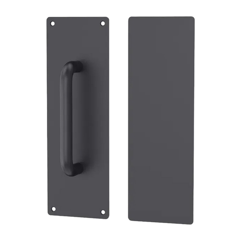 Pull and Push Plate Door Handle 300x100mm Matt Black G3500BLK