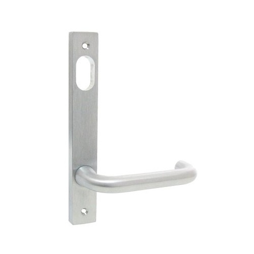 *WHILE SUPPLY LAST* Kaba N600 Narrow Style Plate w/ Cylinder Hole Lever Satin Chrome Plate N601V25SCP