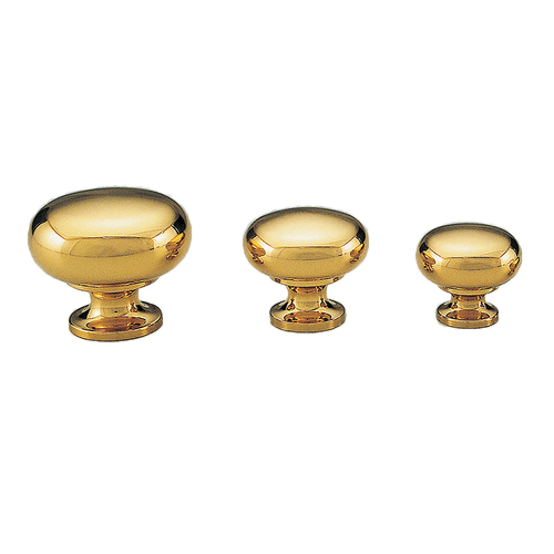 Kethy Cabinet Knob BK32 Mushroom Solid Brass-25mm-Polished Brass