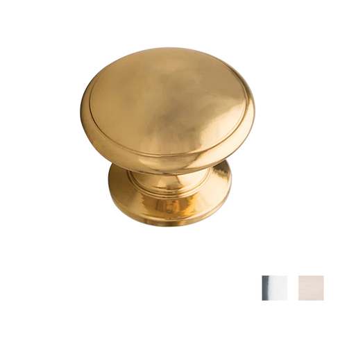 Kethy BK44 Convex Cabinet Knob Solid Brass - Available in Various Finishes