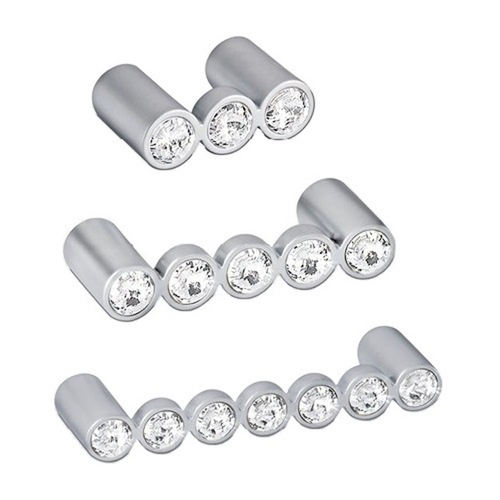 Kethy Cabinet Handle BL1214 Bling Series Rigel Inline Die-cast Zinc-96mm-Satin Chrome