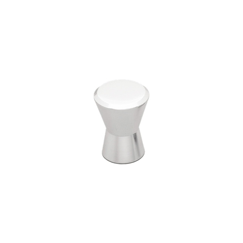Kethy Cabinet Knob F404 F Series Hourglass 17mm Aluminium-Satin Chrome