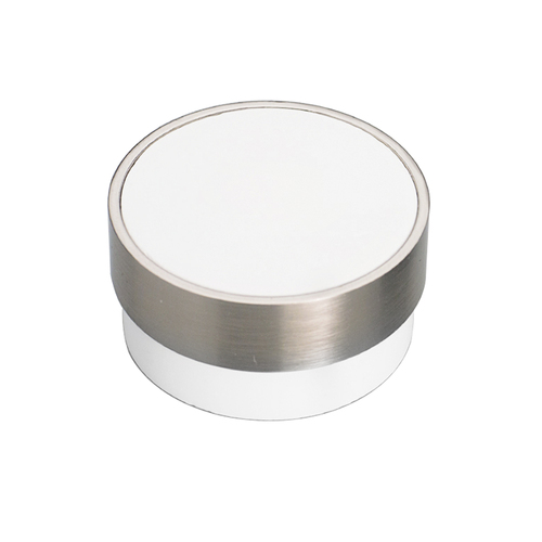 Kethy Cabinet Knob L4346 L Series Radio 48mm Timber-White w/ Stainless Effect Ring