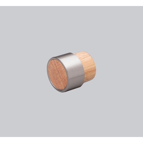 Kethy L437026OAKSE Radio Knob with Stainless Effect Ring Oak 26mm