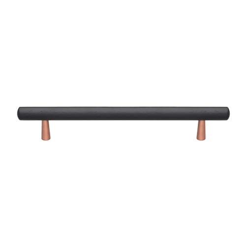 Kethy Tilla Cabinet Handle 160mm Black with Copper Feet L7763160BKCO