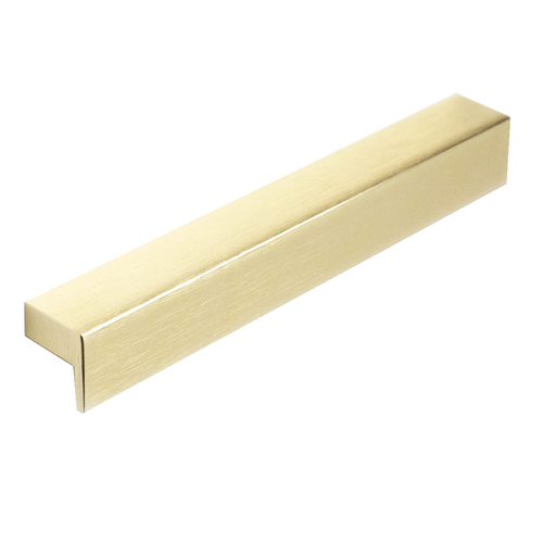 Out of Stock: ETA Early June - Kethy S225 Square Hook Lip Pull Handle 96mm Brushed Brass S22596BB
