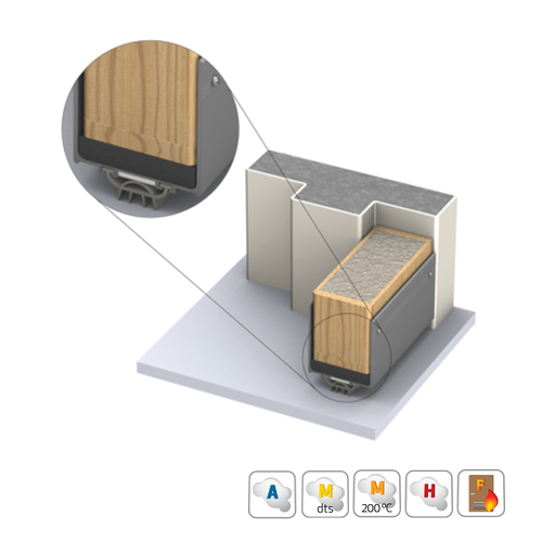 Kilargo Fire Door Bottom Upgrade Seal 820mm Clear Anodised FDU6045