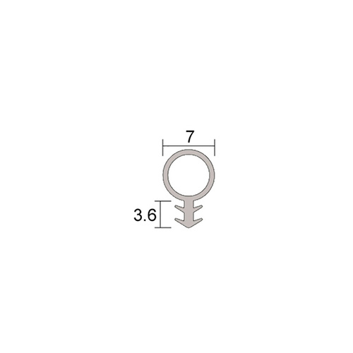 Kilargo Antimicrobial Bulb Type Silicone Compression Seal IS1007AMsi-50metre