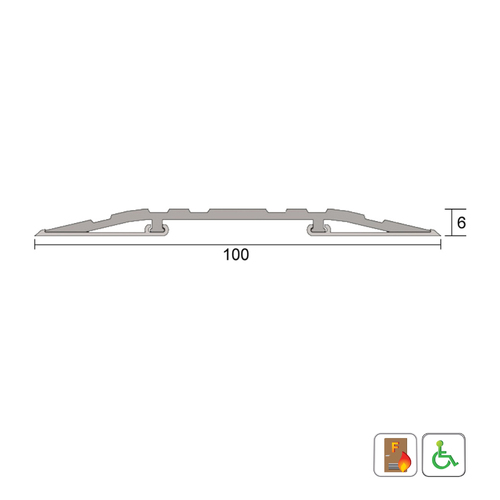 Kilargo IS4015 Heavy Duty Low Profile Threshold Plate 1250mm Clear Anodised