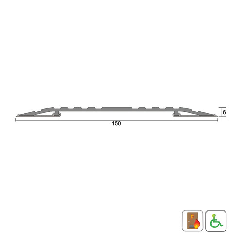 Kilargo IS4025 Heavy Duty Low Profile Threshold Plate 1250mm Clear Anodised