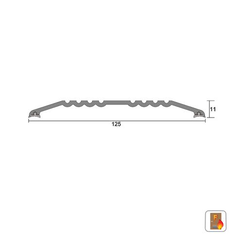 Kilargo IS4040 Heavy Duty Threshold Plate 2000mm Silver Anodised Aluminum IS40402000CA