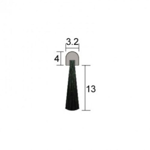 Kilargo IS5110B 13mm Black Nylon Brush Insert Only 1500mm 
