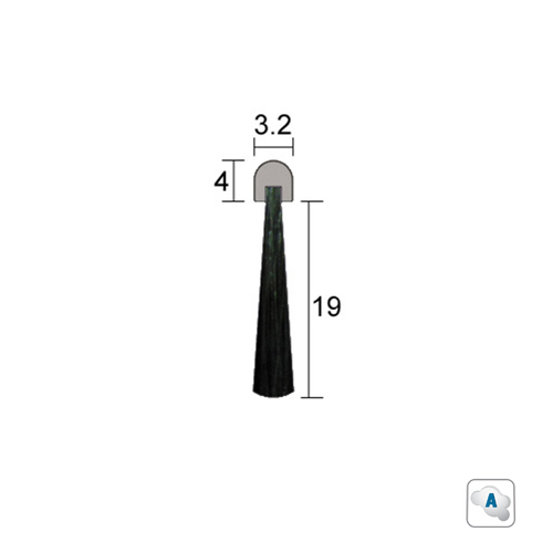 Kilargo IS5115B 19mm Black Nylon Brush Insert Only 1250mm 