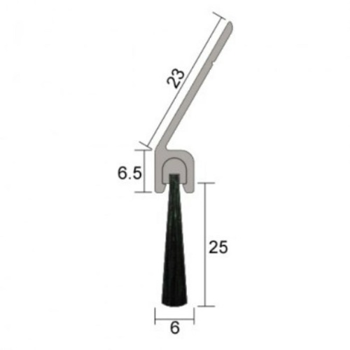 Kilargo IS5175A Angled brush seal 25mm brush as standard in aluminium carrier