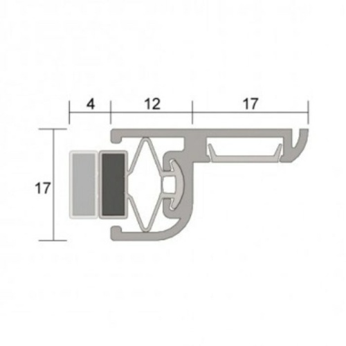 Kilargo IS6015 Magnetic Perimeter Seal for Swing or Sliding Steel Clad Doors 3000mm