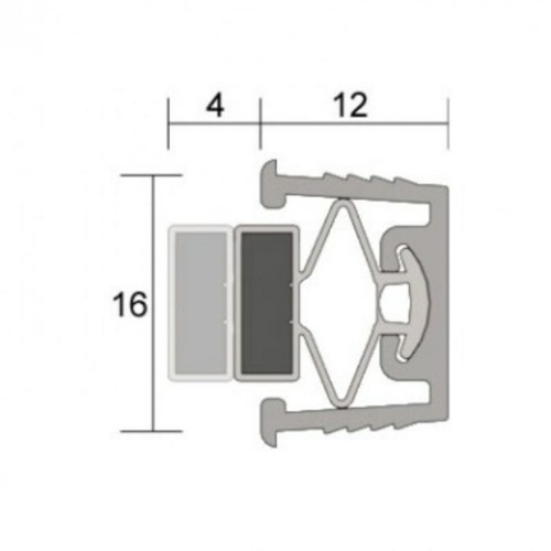 Kilargo IS6020 Magnetic seal for rebating into meeting stiles of door pairs