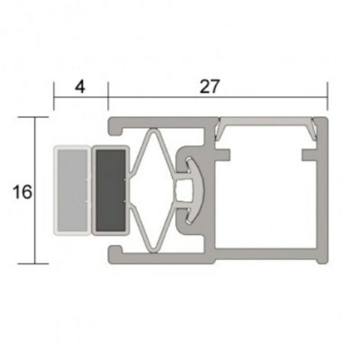 Kilargo IS6030 Magnetic Seal for Steelclad Door Perimeter & Meeting Stile 3000mm